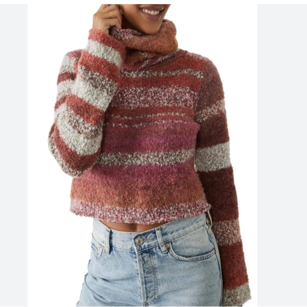 My Girl Turtleneck, in Sunburst Combo, size S, Free People